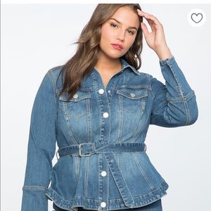 Eloquii Belted Denim Jacket